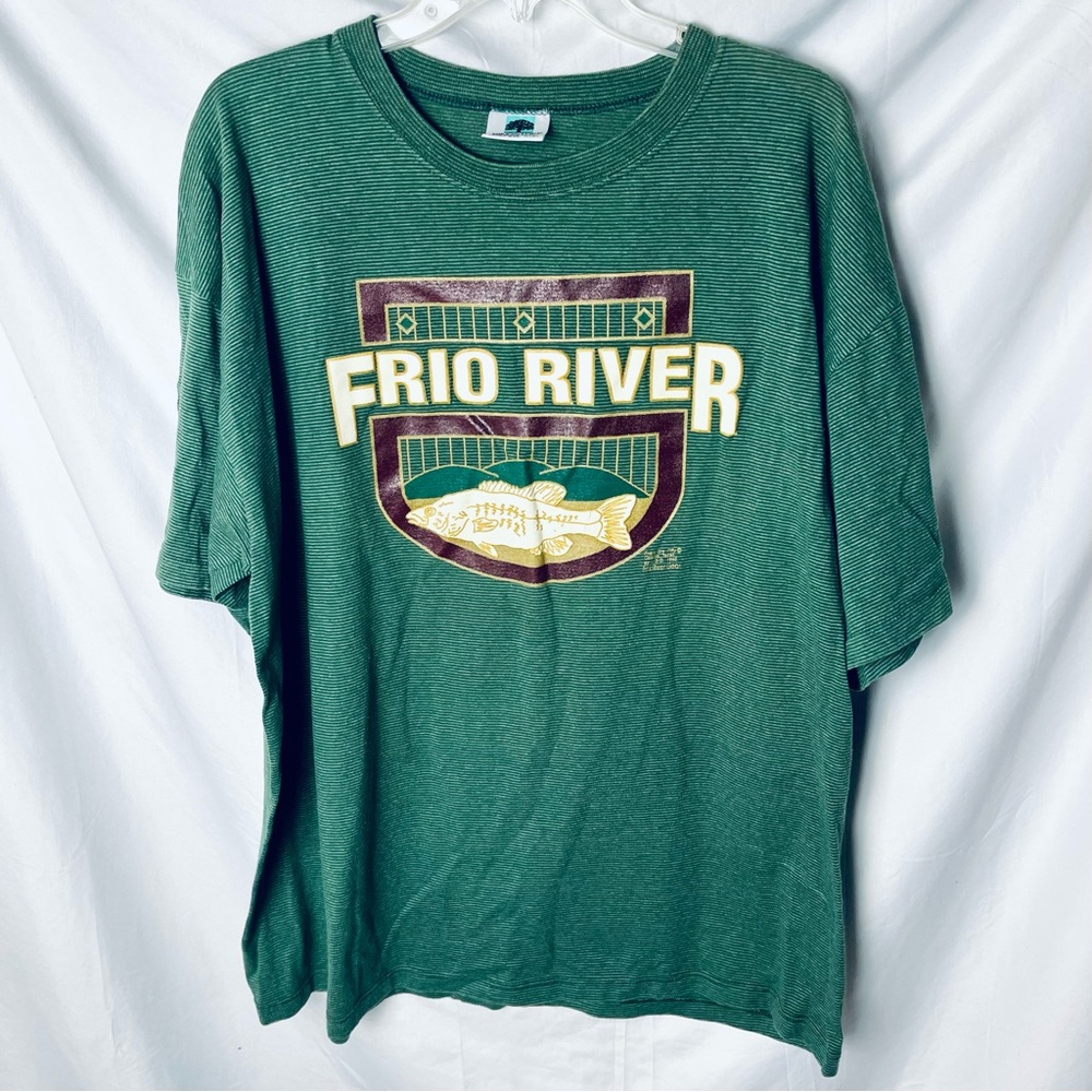 Vintage Kingstree‎ Classic Frio River Fishing T Shirt Circa 1995 2XL